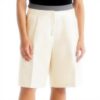 Bermuda donna United Colors Benetton lino vita alta