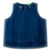 Blusa United Colors of Benetton Donna Chambray Blu 5DHJDH00Q