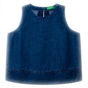 Blusa United Colors of Benetton Donna Chambray Blu 5DHJDH00Q