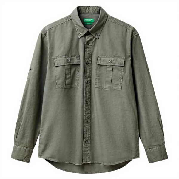 Camicia button down Uomo United Colors of Benetton Verde