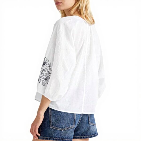 Camicia Donna United Colors of Benetton cotone ricami