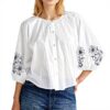 Camicia Donna United Colors of Benetton cotone ricami
