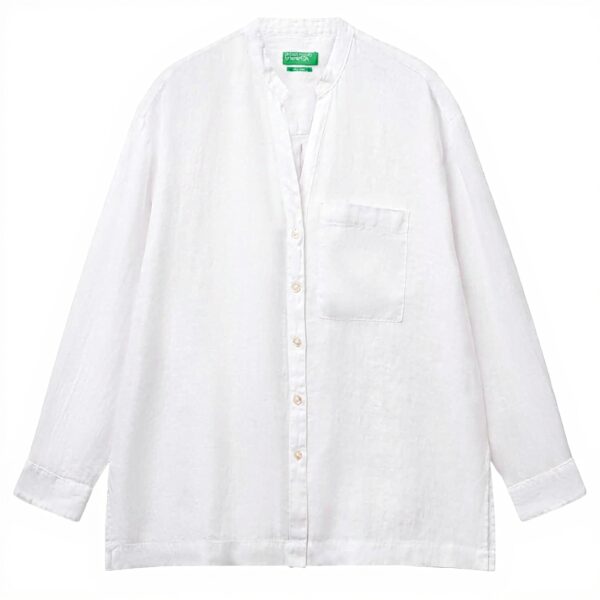 Camicia donna United Colors of Benetton lino over spalla
