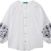 Camicia Donna United Colors of Benetton cotone ricami-0