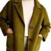 Cappotto Donna United Colors of Benetton misto lana verde