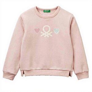 Felpa con cappuccio bambine United Colors Benetton cotone