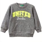 Felpa Bambini United Colors Benetton Grigio Blu Multicolor