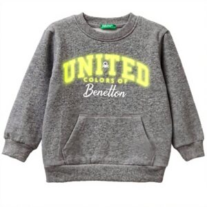Felpa Bambini United Colors Benetton Grigio Blu Multicolor