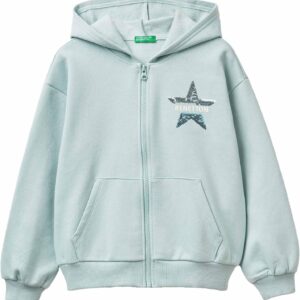 Felpa con cappuccio bambine United Colors Benetton cotone-0