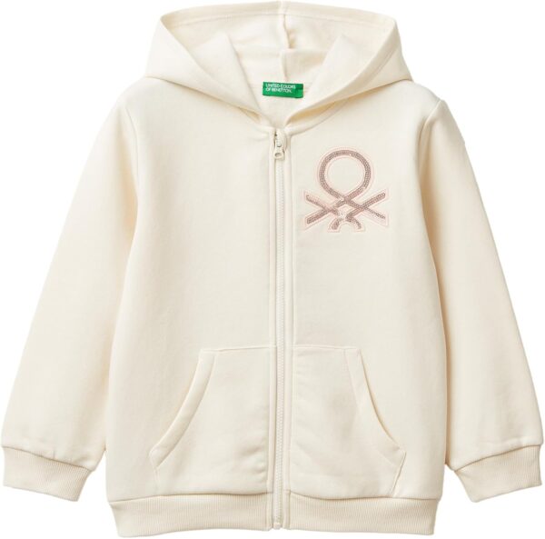 Felpa con cappuccio bambine United Colors of Benetton cotone-0