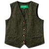Gilet United Colors of Benetton Donna Lino Verde 2AGHDJ00G