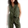 Gilet United Colors of Benetton Donna Lino Verde 2AGHDJ00G
