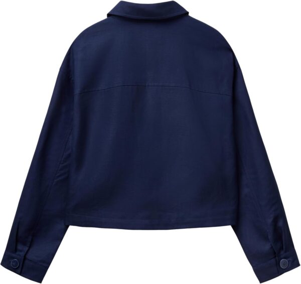 Giacca Donna United Colors Benetton Lyocell Lino Blu Rosso-1