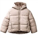 United Colors of Benetton Giubbotto 2SJ1CN05D Giacca, Beige, 170 cm Bambina
