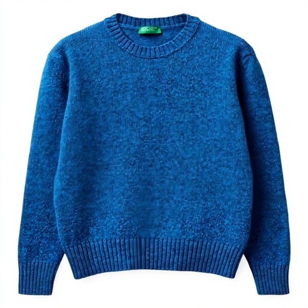 Maglione donna United Colors Benetton lana vergine blu XL