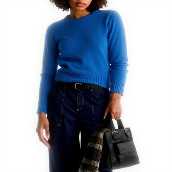 Maglione donna United Colors Benetton lana vergine blu XL