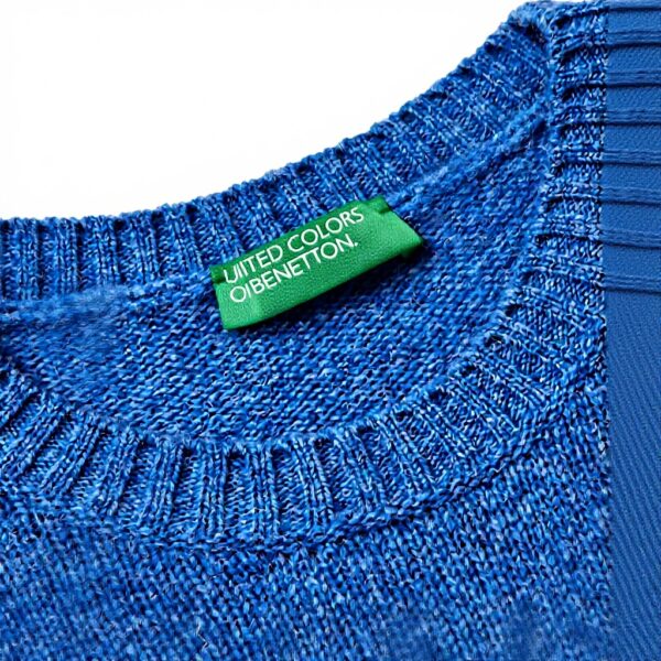 Maglione donna United Colors Benetton lana vergine blu XL