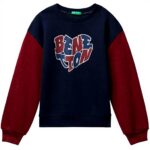 Felpa senza cappuccio United Colors Benetton bambine cotone