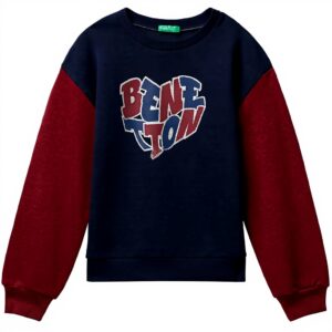 Felpa senza cappuccio United Colors Benetton bambine cotone