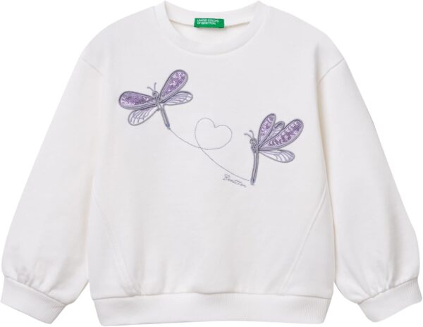 Felpa Bambine United Colors Benetton Cotone Ricamo-0
