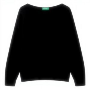 Maglione donna Benetton scollo barchetta morbido spalla
