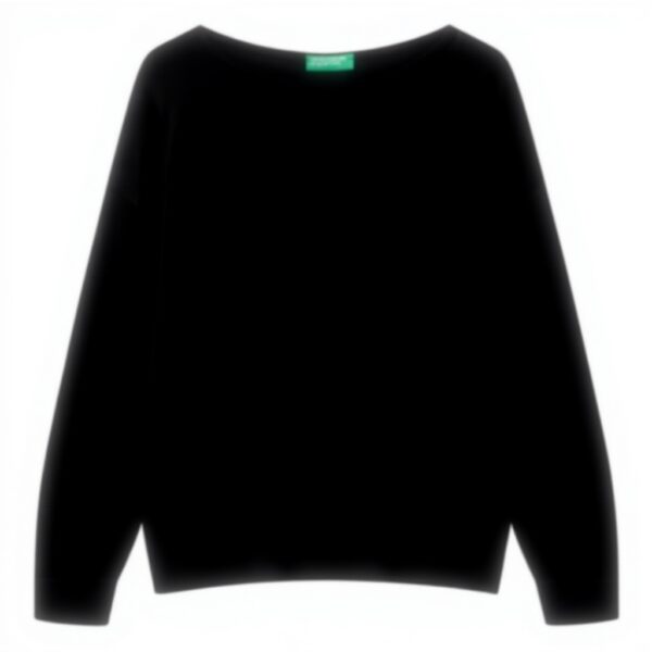 Maglione donna Benetton scollo barchetta morbido spalla