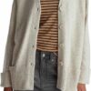Cardigan Donna United Colors Benetton Maglione Rasato Grigio-0