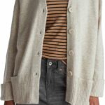 Cardigan Donna United Colors Benetton Maglione Rasato Grigio-0