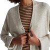 Cardigan Donna United Colors Benetton Maglione Rasato Grigio-3