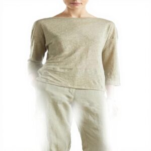 Pantaloni Donna United Colors of Benetton Lino Verde