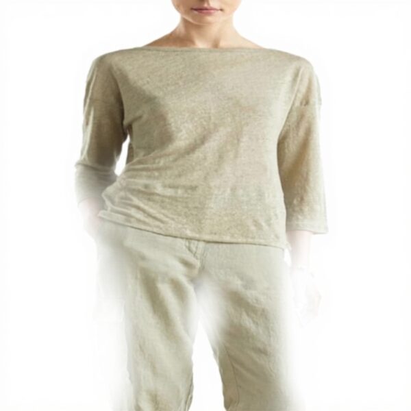 Pantaloni Donna United Colors of Benetton Lino Verde