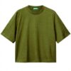 T-shirt Donna United Colors of Benetton Jersone Boxy Verde