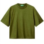 T-shirt Donna United Colors of Benetton Jersone Boxy Verde