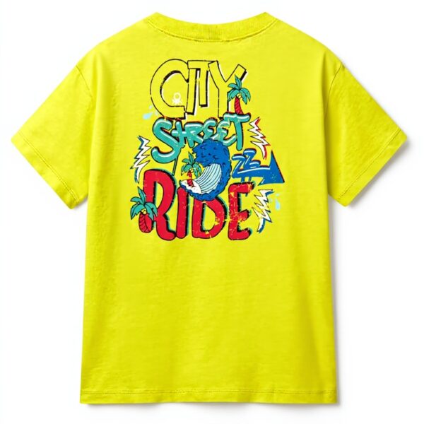 T-shirt Bambini United Colors Benetton Cotone Organico Blu