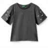T-shirt United Colors Benetton Bambine Ragazze Cotone Grigio