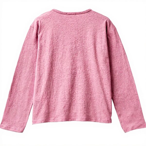 T-shirt bambina United Colors Benetton rosa ricamo pailettes