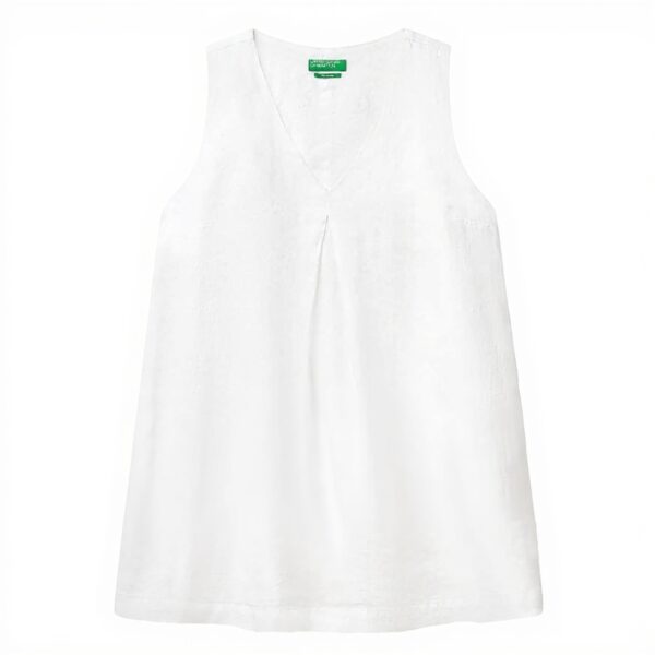 Vestito Donna United Colors Benetton Lino Scollo V Casual