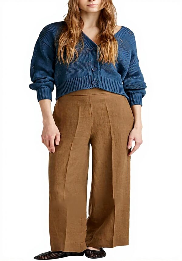 Cardigan Donna United Colors Benetton Cotone Blu Bianco