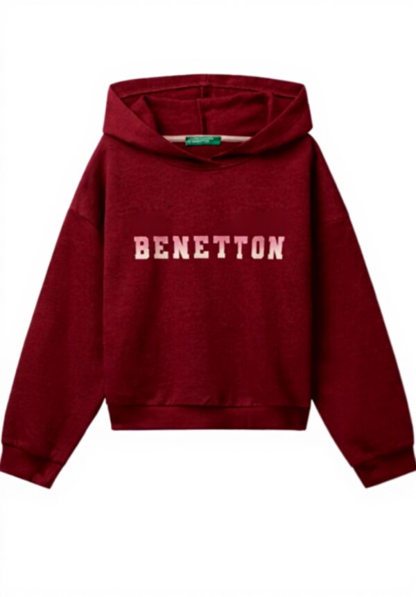 United Colors of Benetton Felpa Bambine Cotone Cappuccio