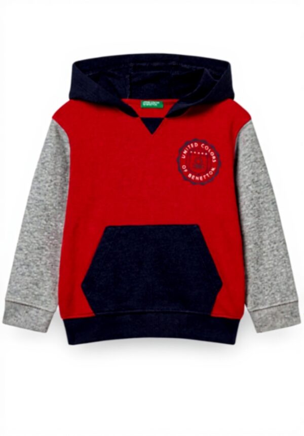 Felpa con cappuccio Benetton bambino cotone morbido