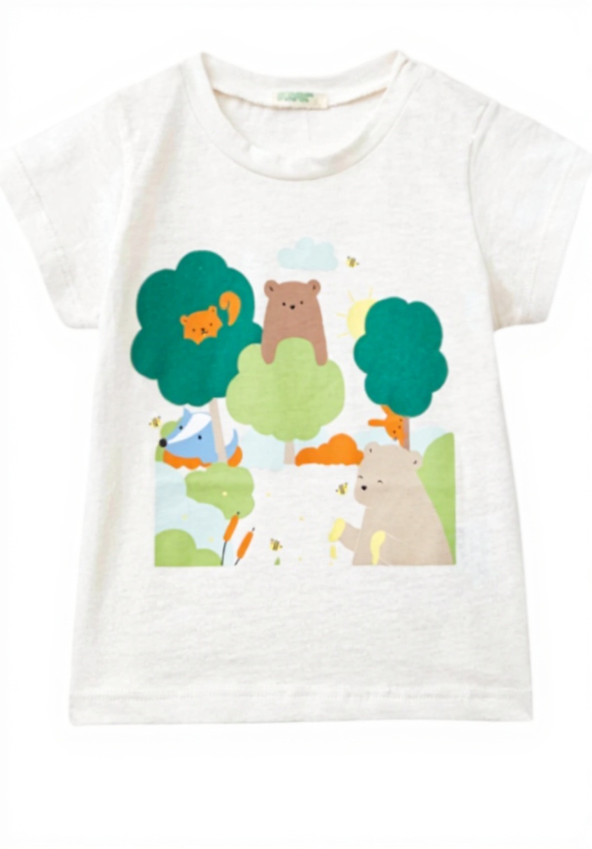 Maglietta United Colors Benetton per bimbi in cotone organico