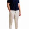 Polo Uomo Benetton Cotone Maglia Regular Fit Bianco Blu-0