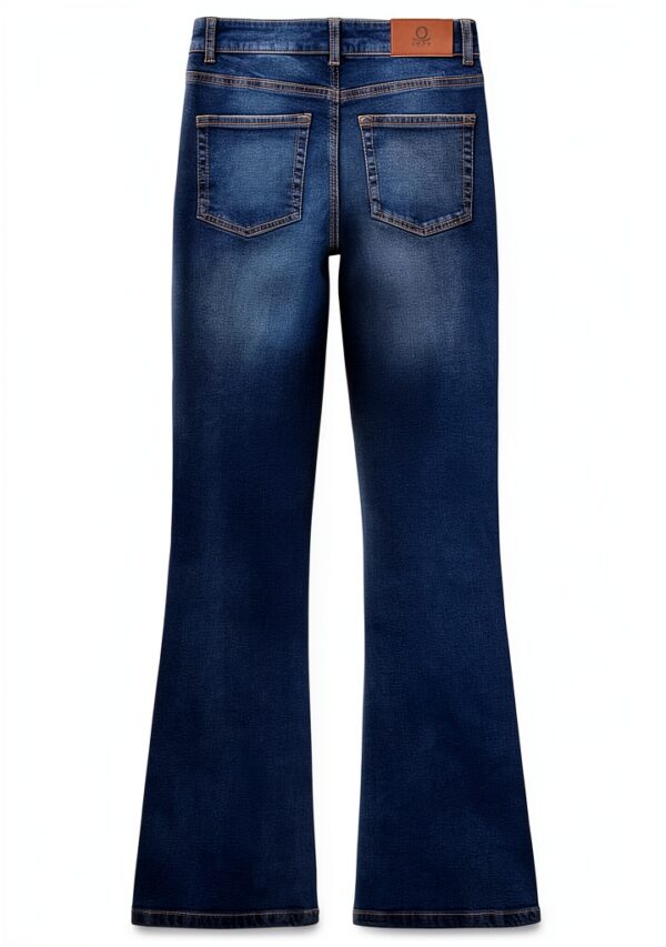 Benetton Pantaloni Donna Denim Stretch Flare 5 Tasche-2