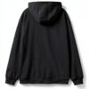 Felpa Uomo Benetton Zip Cappuccio Cotone Organico Nero Blu-3