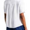 Camicia Benetton Viscosa Donna Colletto Classico Bianco-1