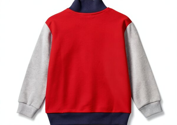 Felpa Benetton zip cotone collo alto ragazzi stampa logo-1