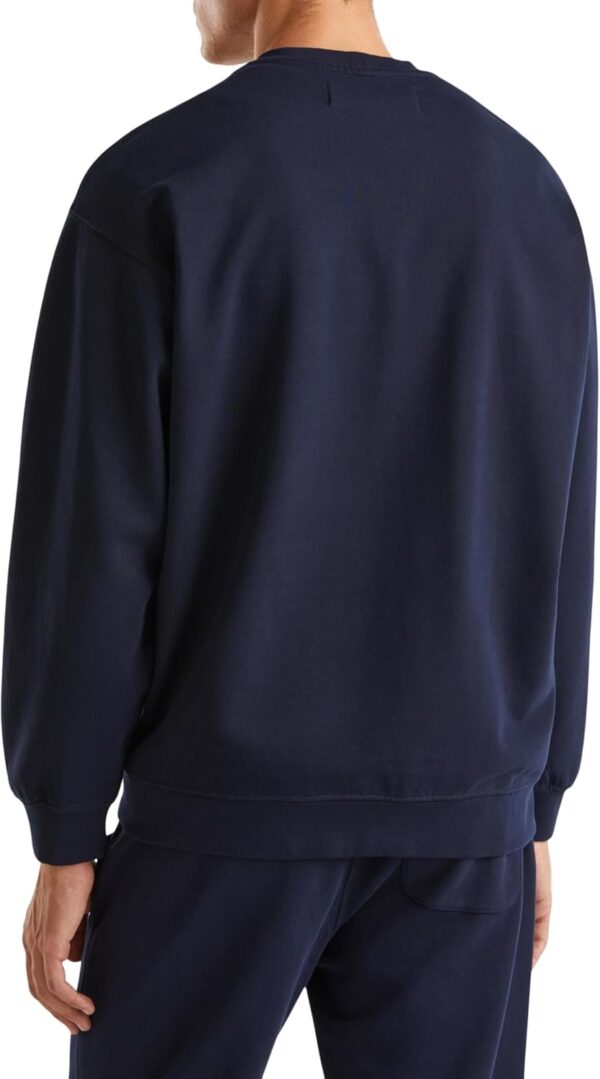 Felpa Benetton Uomo Girocollo Cotone Patch Logo-1
