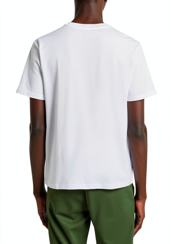 Tshirt Uomo Benetton Cotone Biologico Blu Giallo-1