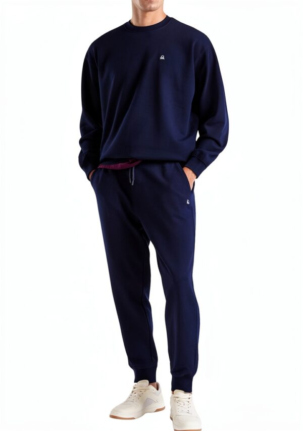 Pantalone uomo Benetton felpa cotone organico fit regular-4