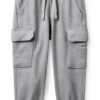 Pantalone bambini Benetton felpa cotone tasconato ricamo-0